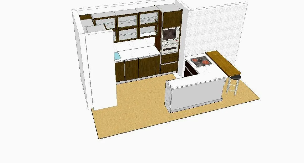 Diseño de la cocina en 3D, Reforma de apartamento